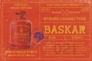 Baskar and Baskar: A Versatile Vintage Industrial Slab Serif Font
