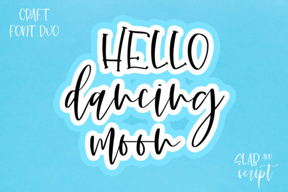 Dancing Moon Duo: A Unique Blend of Script and Slab Serif for Creative Design