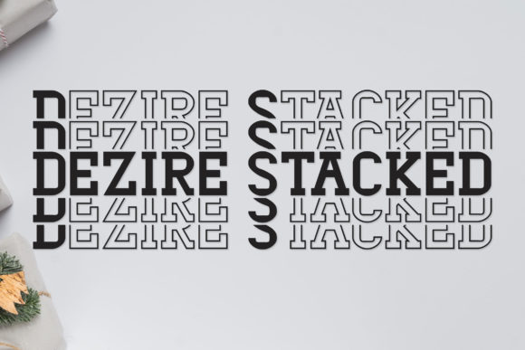 Dezire Stacked: A Geometrical Slab Serif Font for Strategic Branding and Creative Projects