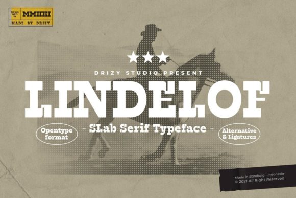 Lindelof: A Bold, Vintage Slab Serif Font