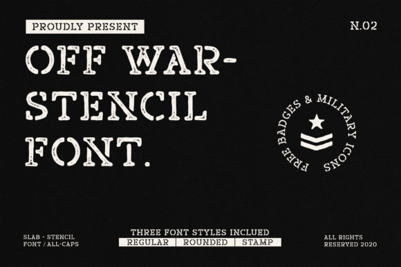 Off War: A Stencil Font for Bold, Impactful Designs
